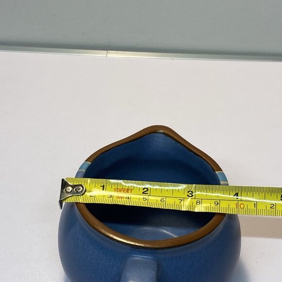 Vintage Dansk Intl Mesa Sky Blue Stoneware Creamer Cream Pitcher Portugal Handle - Picture 8 of 8